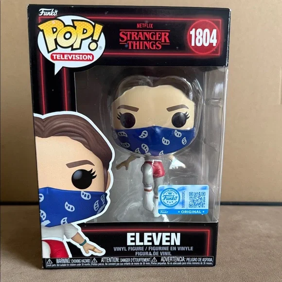 Funko Eleven Vinyl Figure with Blue Bandana and Red Accents - Picture 1 of 4